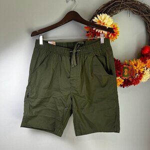 prAna Men's Double Peak E-Waist XTRA-LARGE 8"L Hiking Short in Cargo Green
